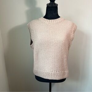 H&M Cream Sleeveless Knit Sweater